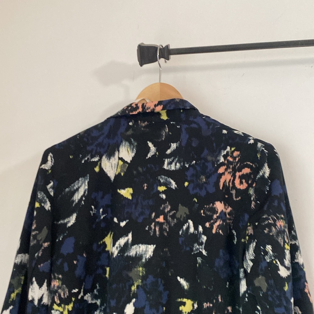 River Island 14 Floral Watercolor Open Front Blazer - Picture 9 of 13